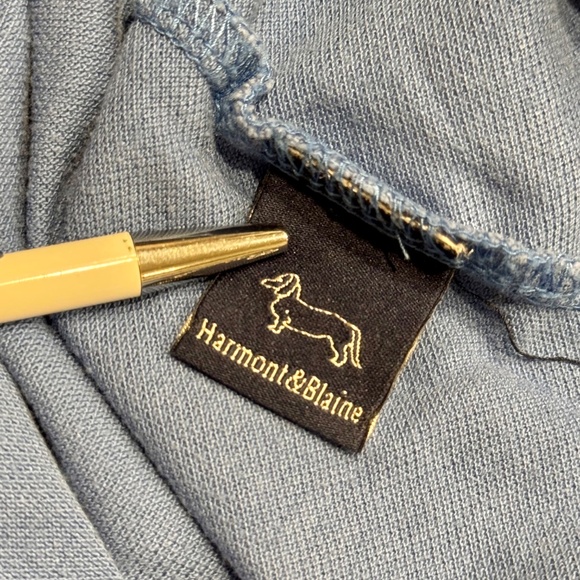 Harmont & Blaine Polo Shirt - Boys/Youth Size Small, Solid Blue, Pre-owned - Picture 3 of 8